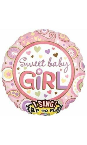 Sweet Baby Girl Singing Balloon 28'' (71cm)