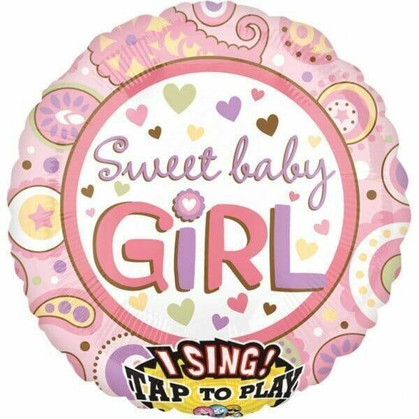 Sweet Baby Girl Singing Balloon 28'' (71cm)