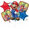 Super Mario Bros Foil Balloon Bouquet - 5pk
