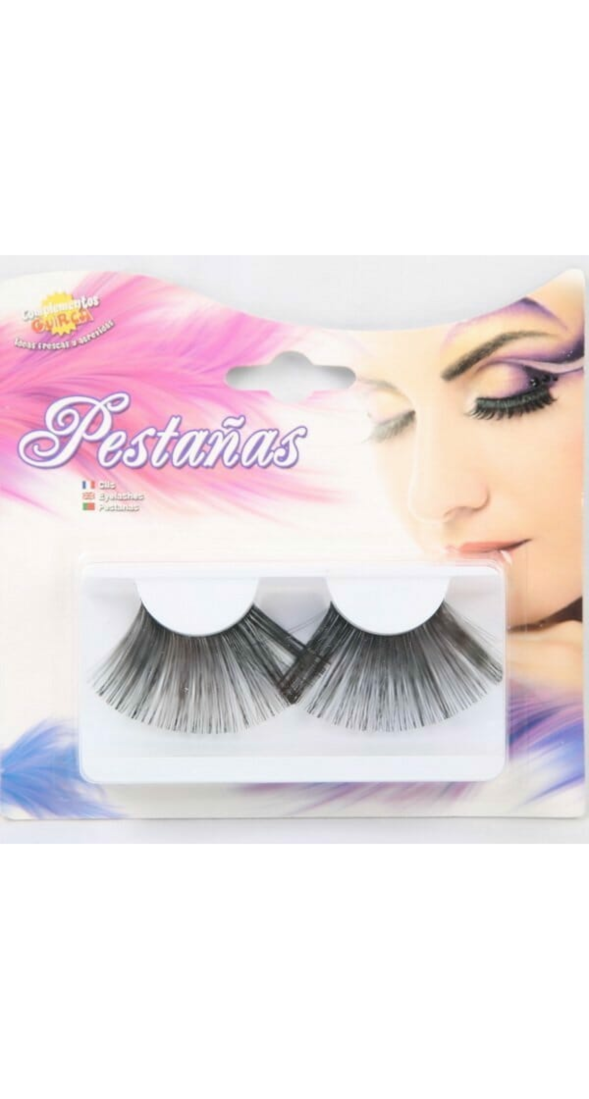 Black Long Eyelashes with Glue