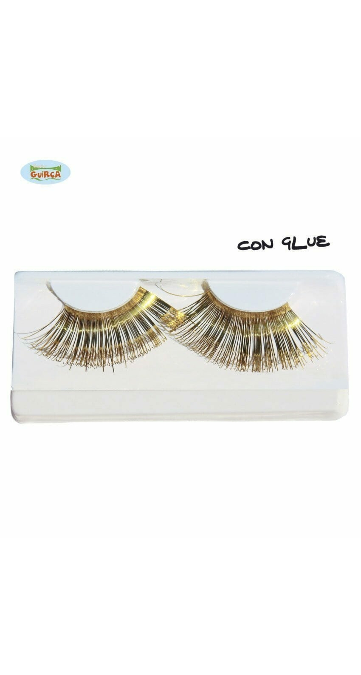 Gold Long Eyelashes with Glue
