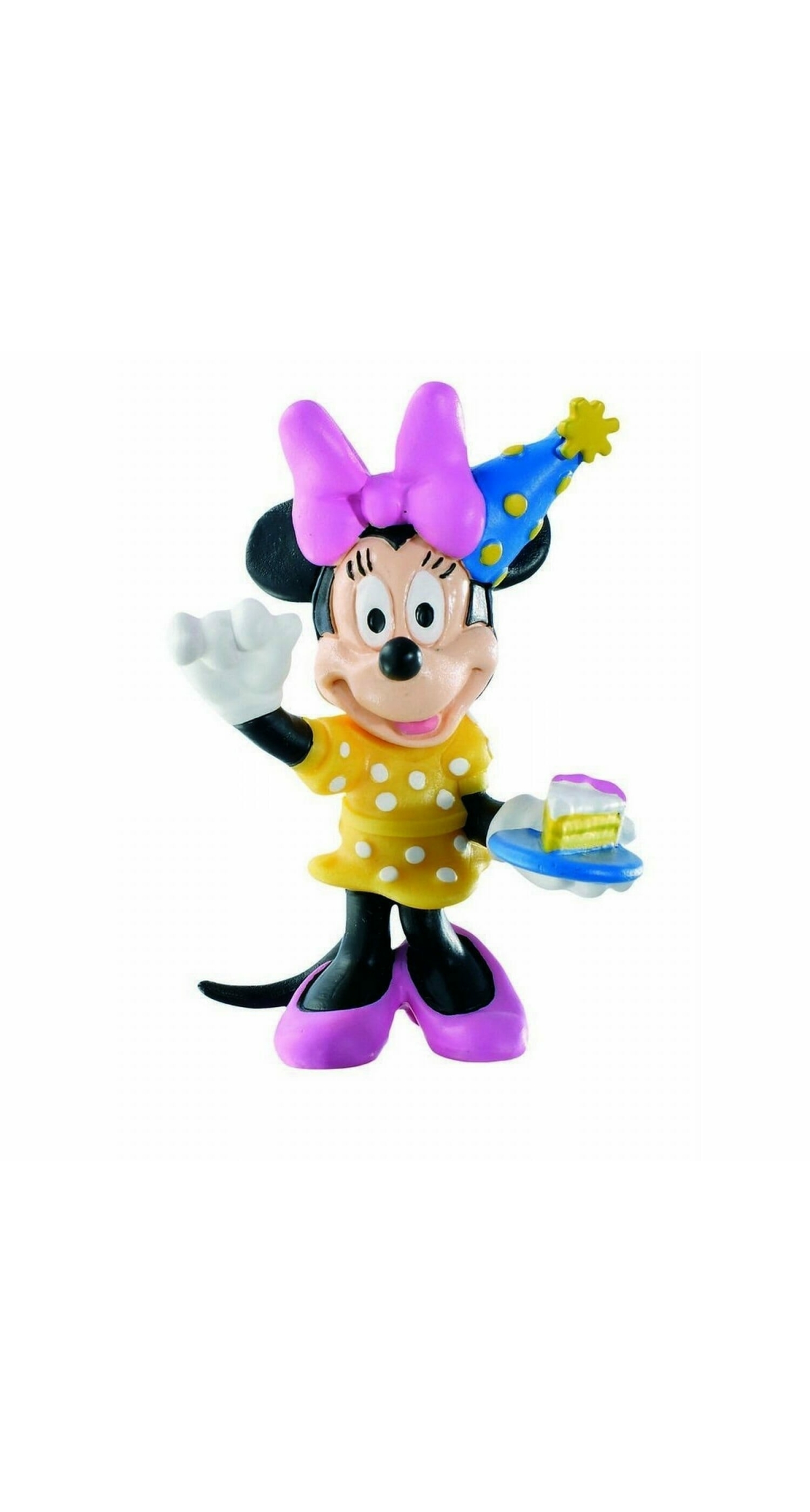 Mickey Mouse Club House Minnie Celebration Plastic Cake Topper - 7.5cm