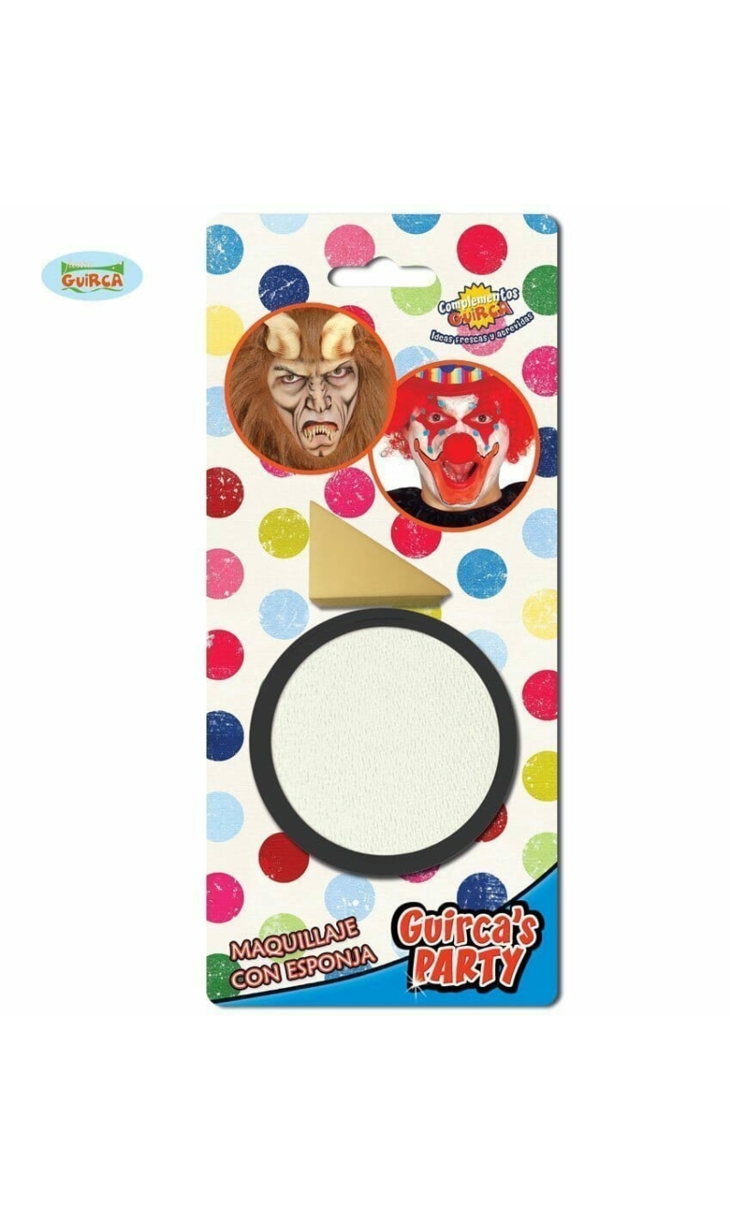 White Face Paint with Sponge - 9g