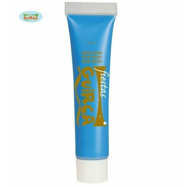 Neon UV Cream Face & Body Paint Tube 10ml - Blue