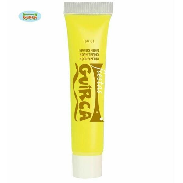 Neon UV Cream Face & Body Paint Tube 10ml - Yellow