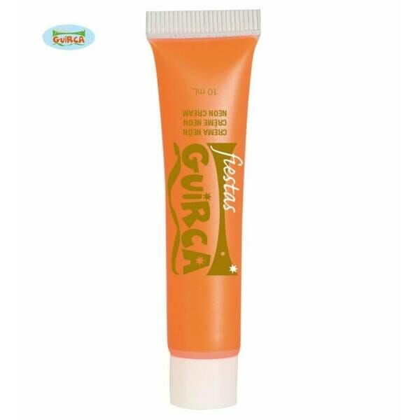 Neon UV Cream Face & Body Paint Tube 10ml - Orange