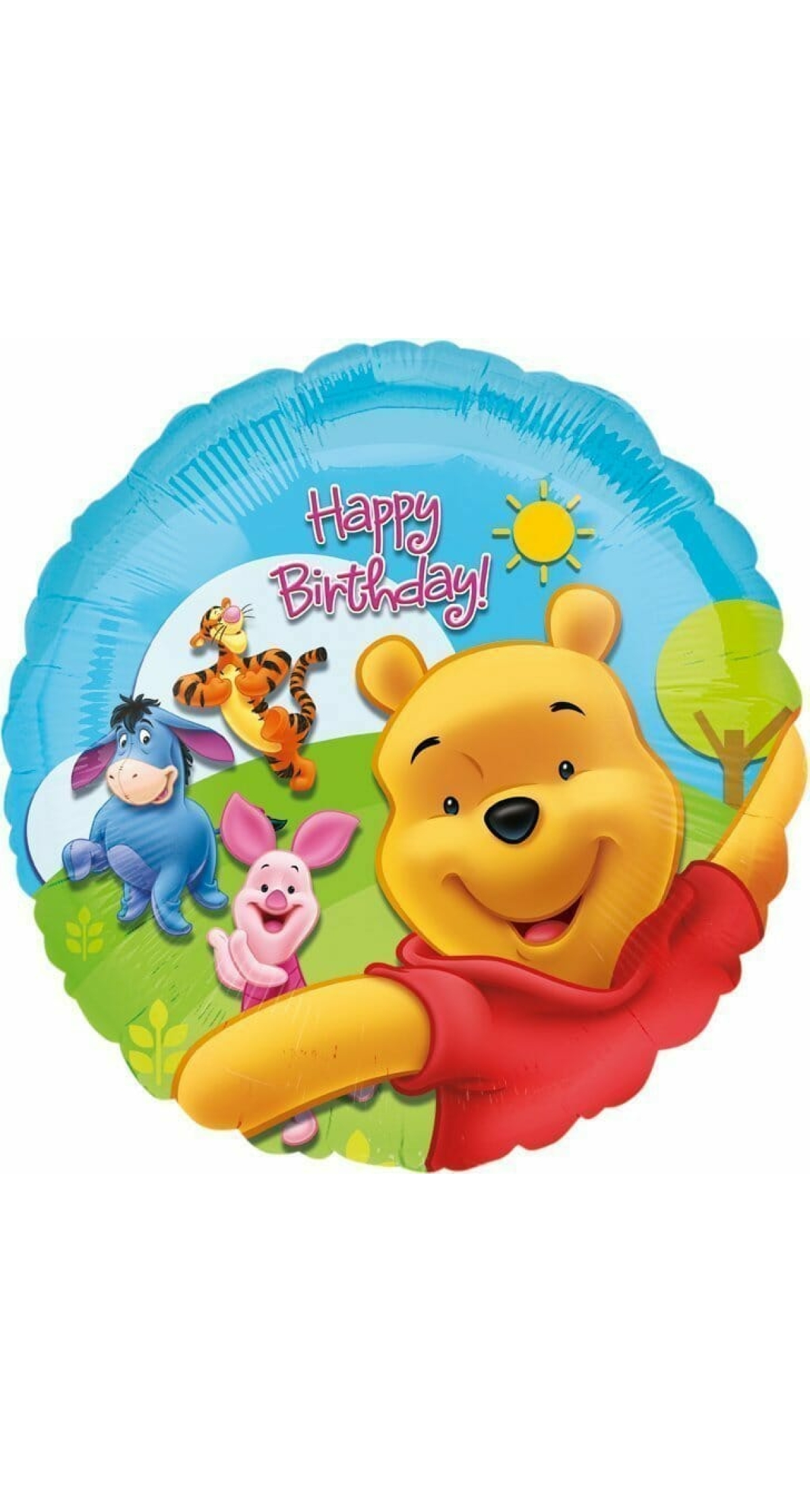 Winnie the Pooh Happy Birthday Round Foil Balloon 18"