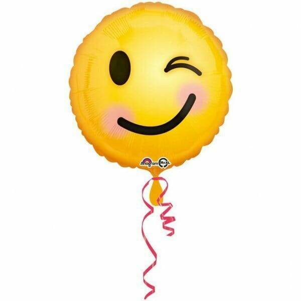 Emoticon Smile Standard round Foil Balloon - (43cm)