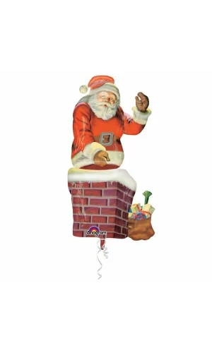 Giant Multi Balloon Santa & Chimney Foil Balloon 29'' x 53'' (73cm x 134cm)