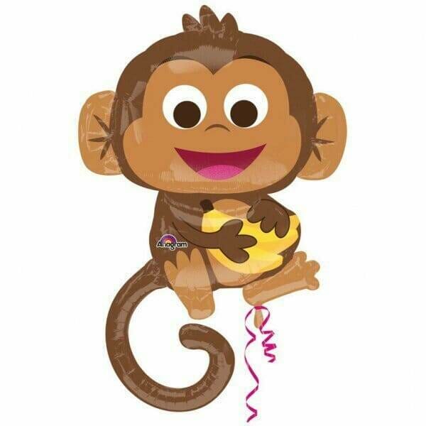 Monkey Super Shape Foil Balloon 25'' x 36'' (63cm x 91cm)