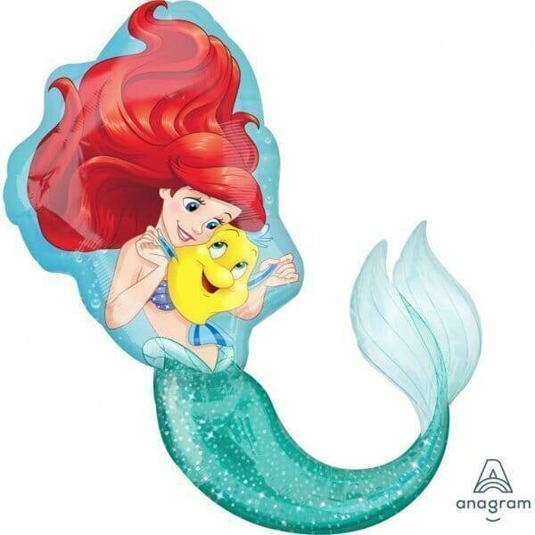 Princess Ariel Super Shape Foil Balloon 28" x 34"(71cm x 86cm)