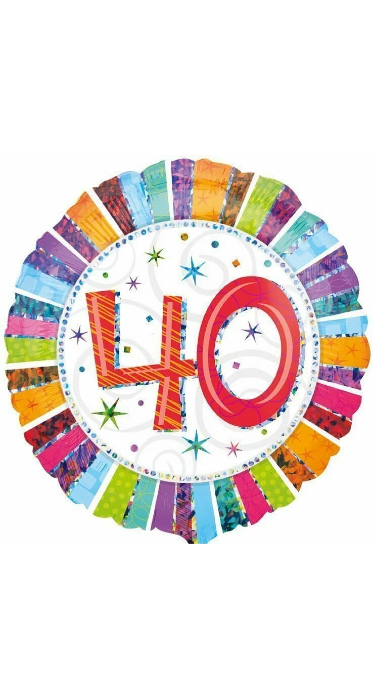 Radiant No.40 Foil Balloon (45cm)