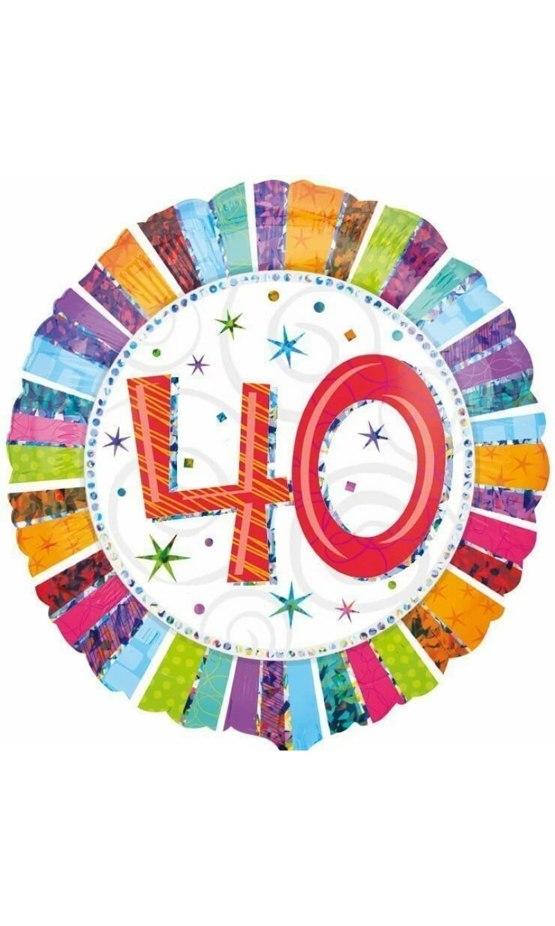Radiant No.40 Foil Balloon (45cm)