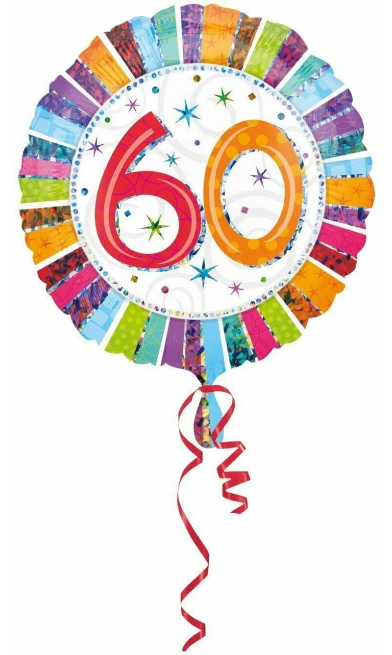 Radiant No.60 Foil Balloon (45cm)