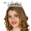 Silver Tiara with Green & Purple Gems