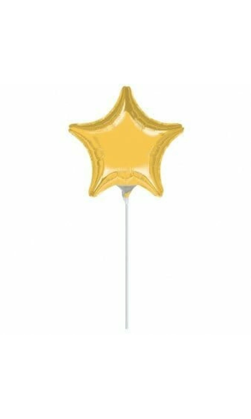 Metallic Gold Star Foil Balloons 9" (23cm)