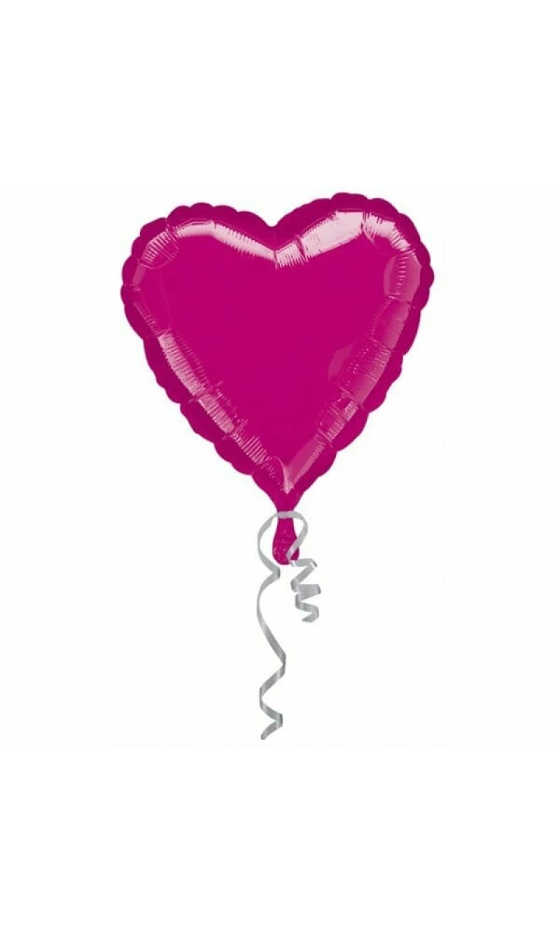 Metallic Fuchsia Jumbo Heart Foil Balloon 32" (81cm)