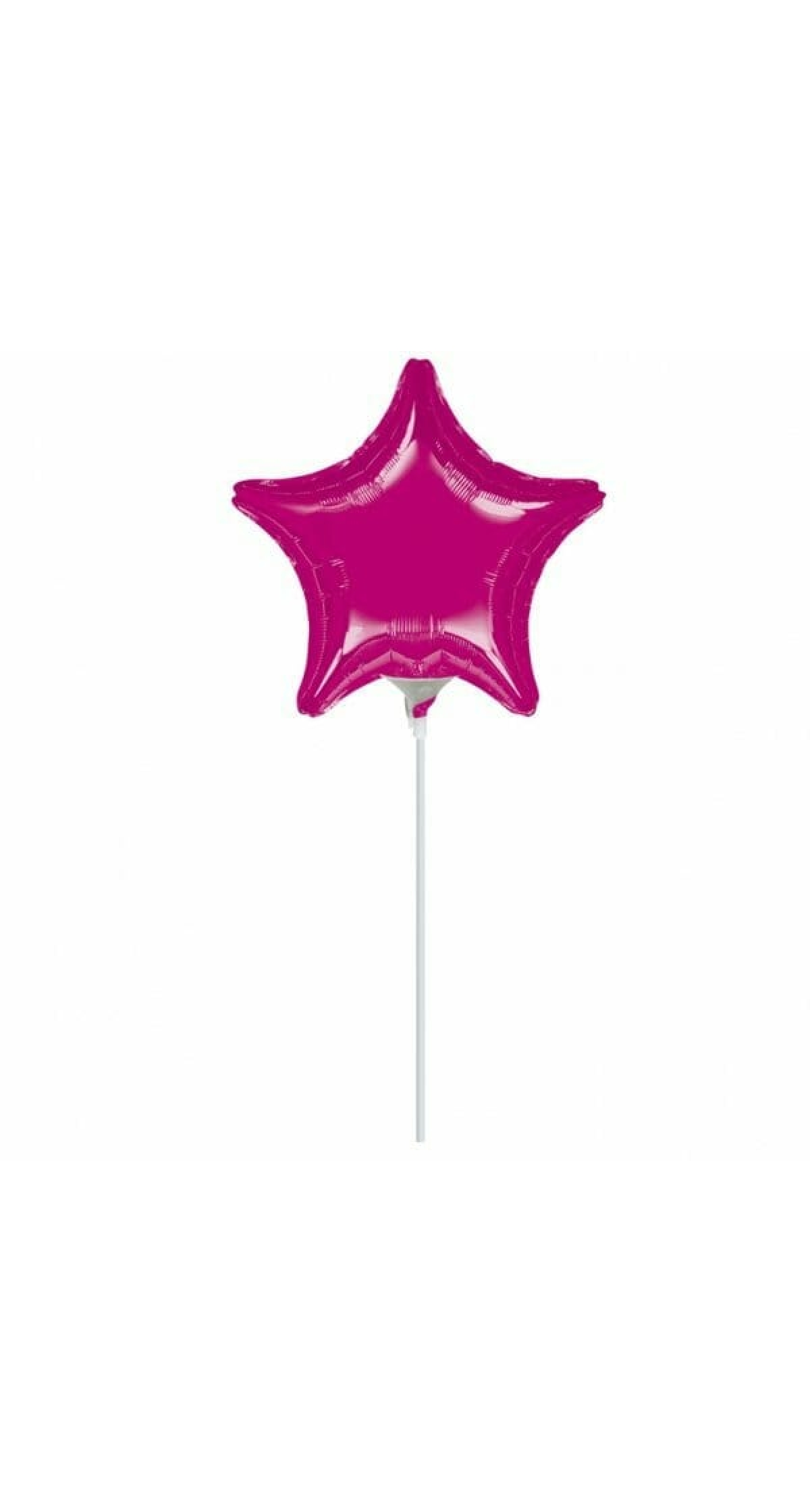 Metallic Fuchsia Star Foil Balloon 9" (23cm)