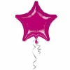 Metallic Fuchsia Jumbo Star Foil Balloon 32" (81cm)