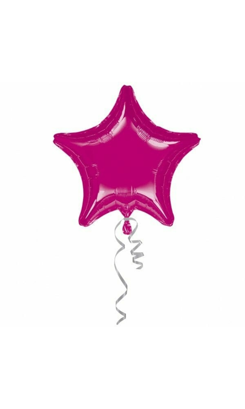 Metallic Fuchsia Jumbo Star Foil Balloon 32" (81cm)