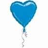 Metallic Blue Jumbo Heart Foil Balloon 32" (81cm)