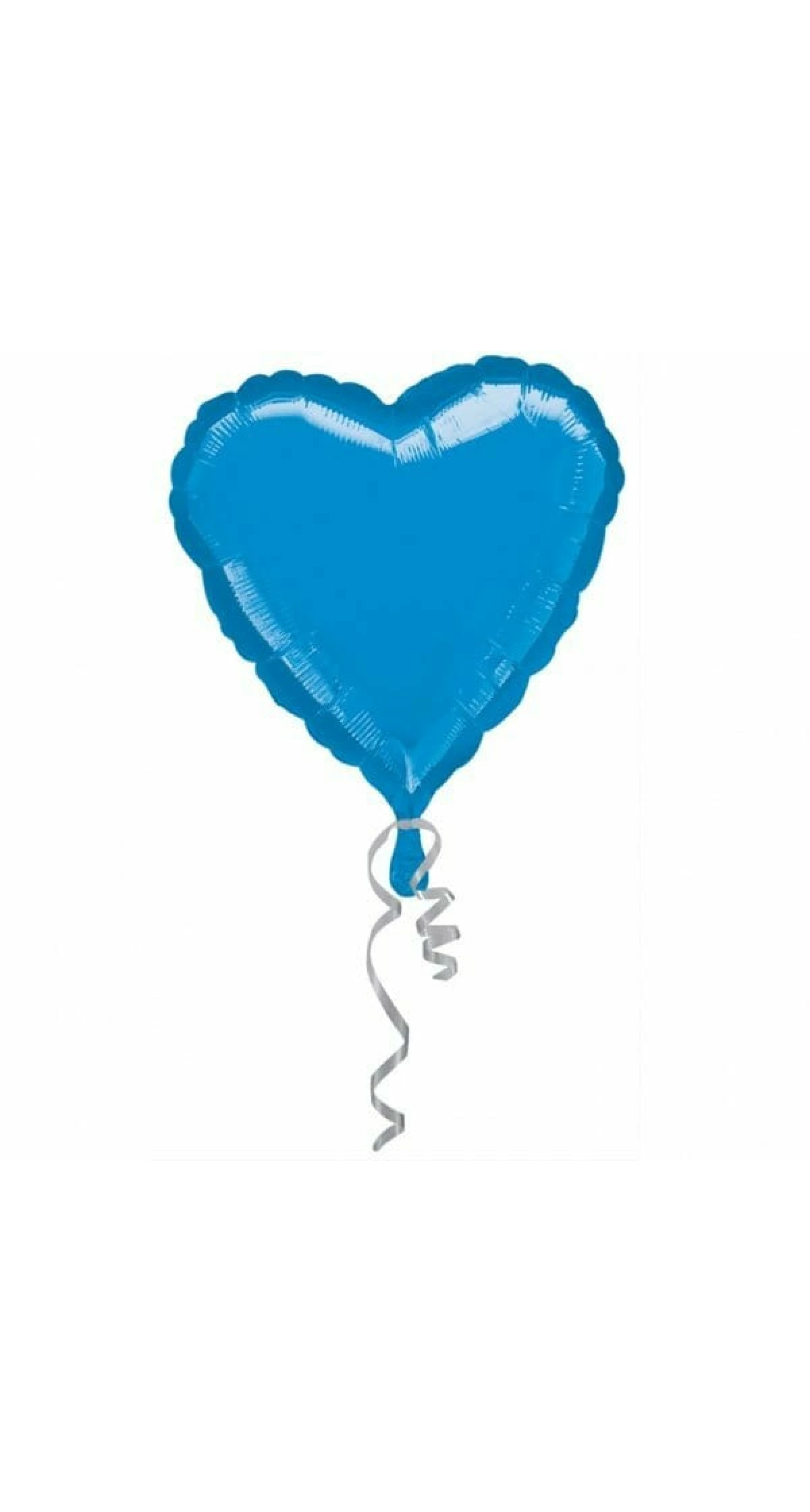 Metallic Blue Jumbo Heart Foil Balloon 32" (81cm)