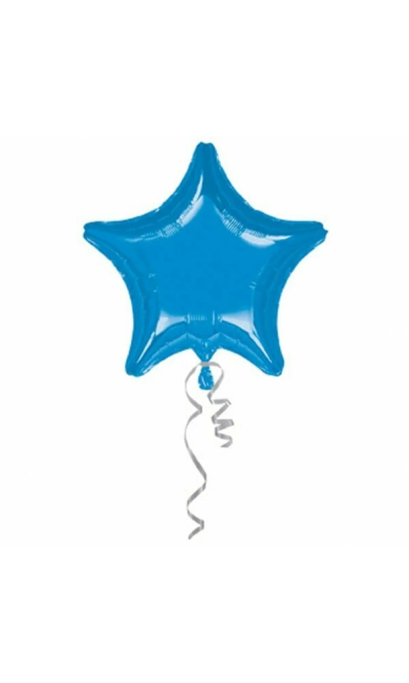 Metallic Blue Jumbo Star Foil Balloon 32" (81cm)