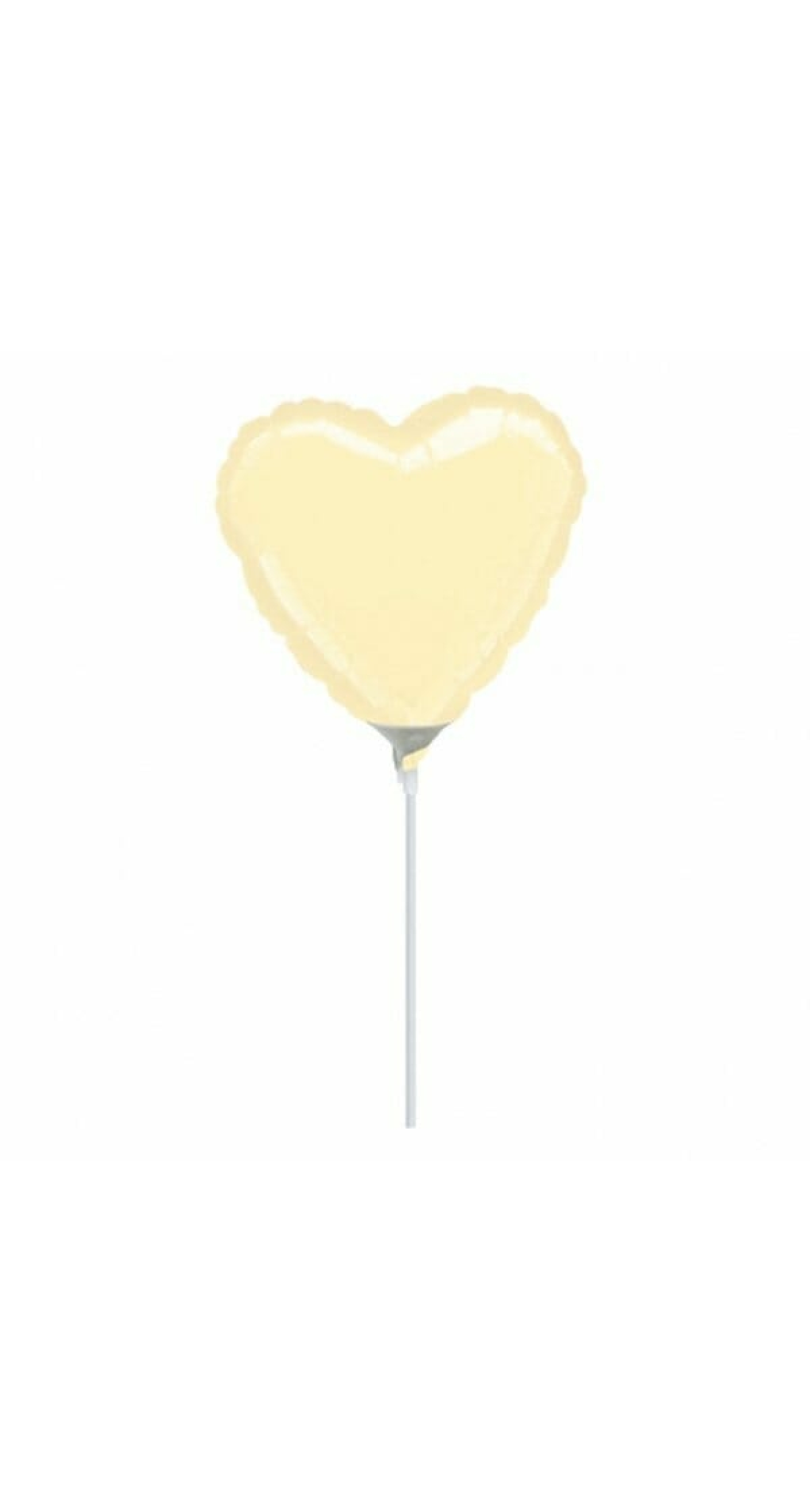 Metallic Pearl Ivory Heart Foil Balloon 4" (10cm)