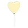 Metallic Ivory Heart Foil Balloon 9" (23cm)