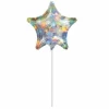 Holographic Fireworks Star Mini Foil Balloon 4" (10cm)