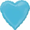 Standard "Caribbean Blue" Foil Balloon Heart - 43cm