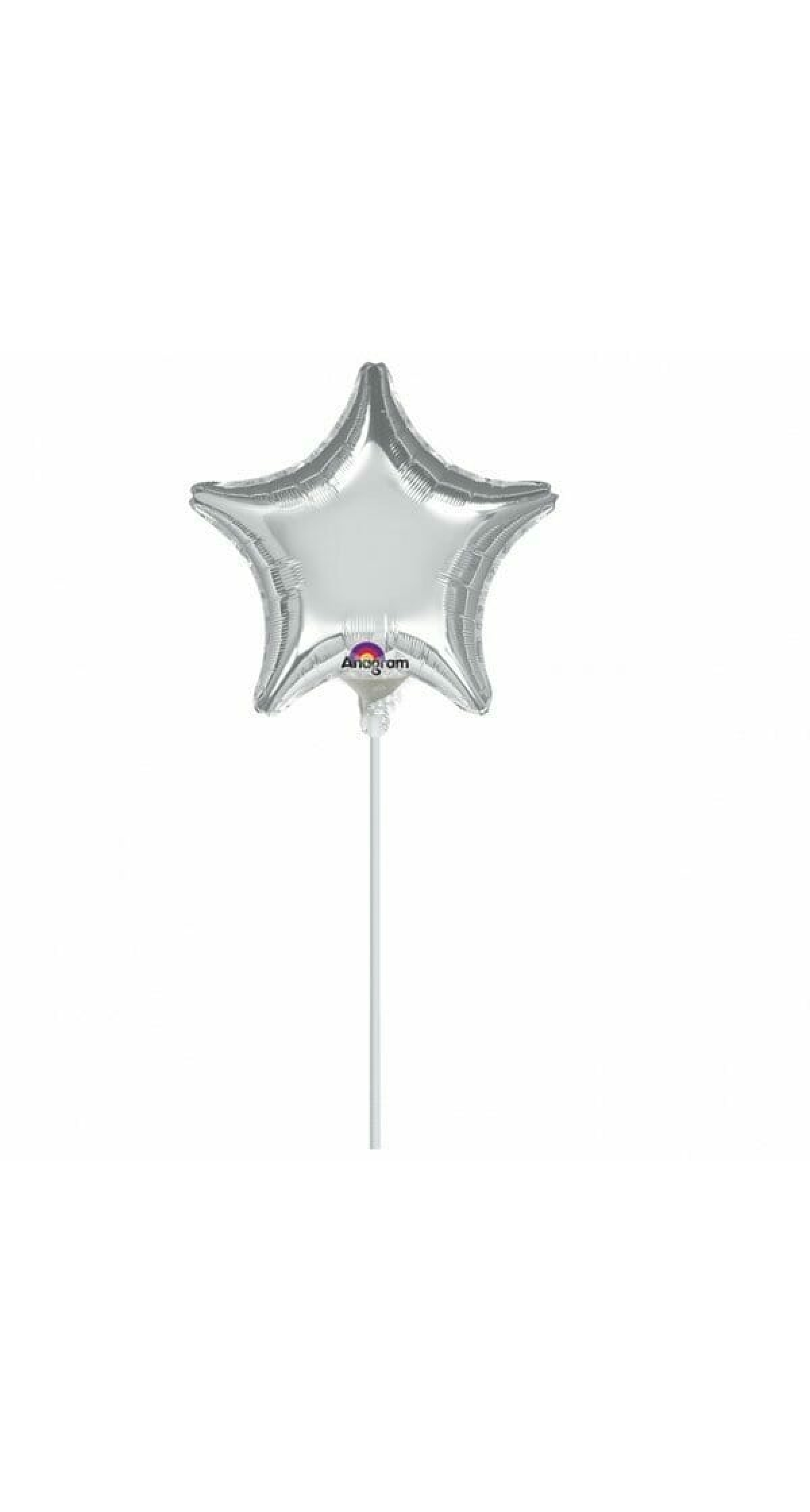 Metallic Silver Star Mini Foil Balloon 4" (10cm)