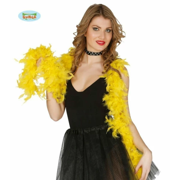 Boa With Yellow Feather (40 Grams) - 1.80m