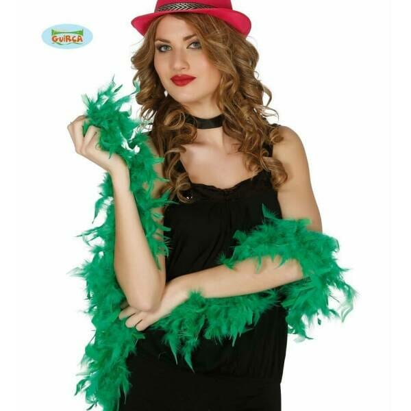 Boa With Green Feather (40 Grams) - 1.80m