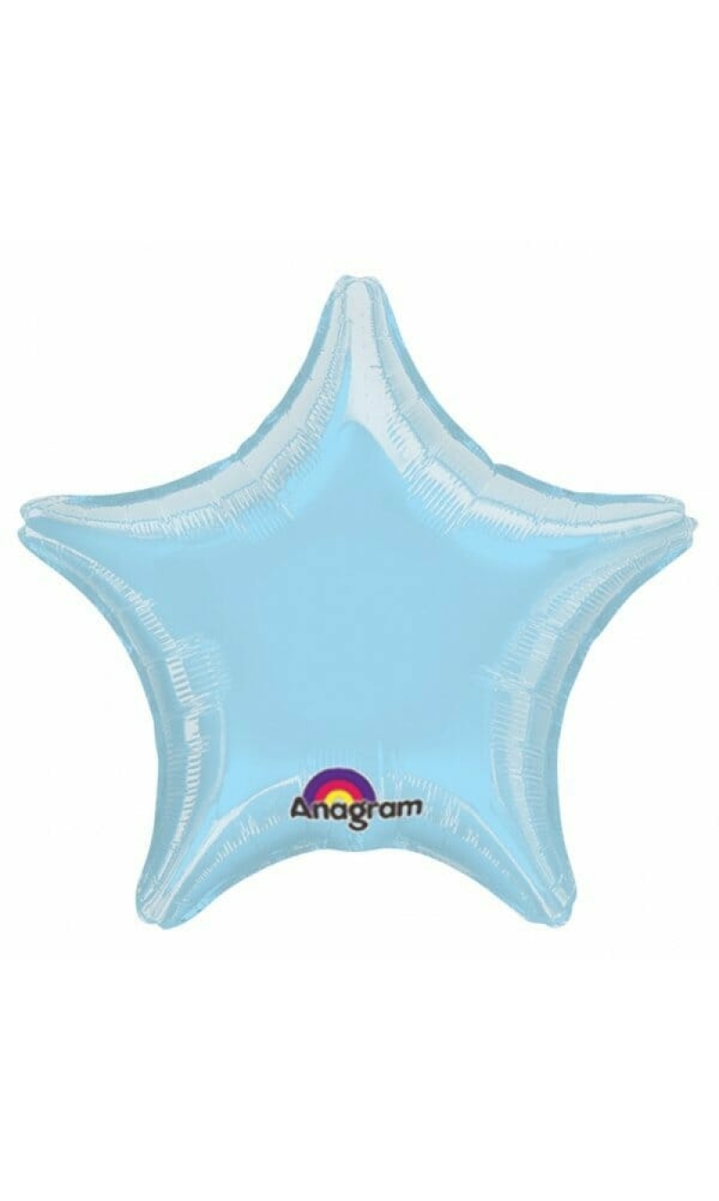 Metallic Pearl Pastel Blue Star Mini Foil Balloon 4" (10cm)
