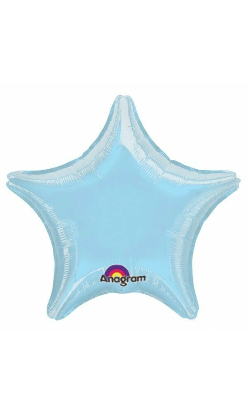 Metallic Pearl Pastel Blue Jumbo Star Foil Balloon 32" (81cm)