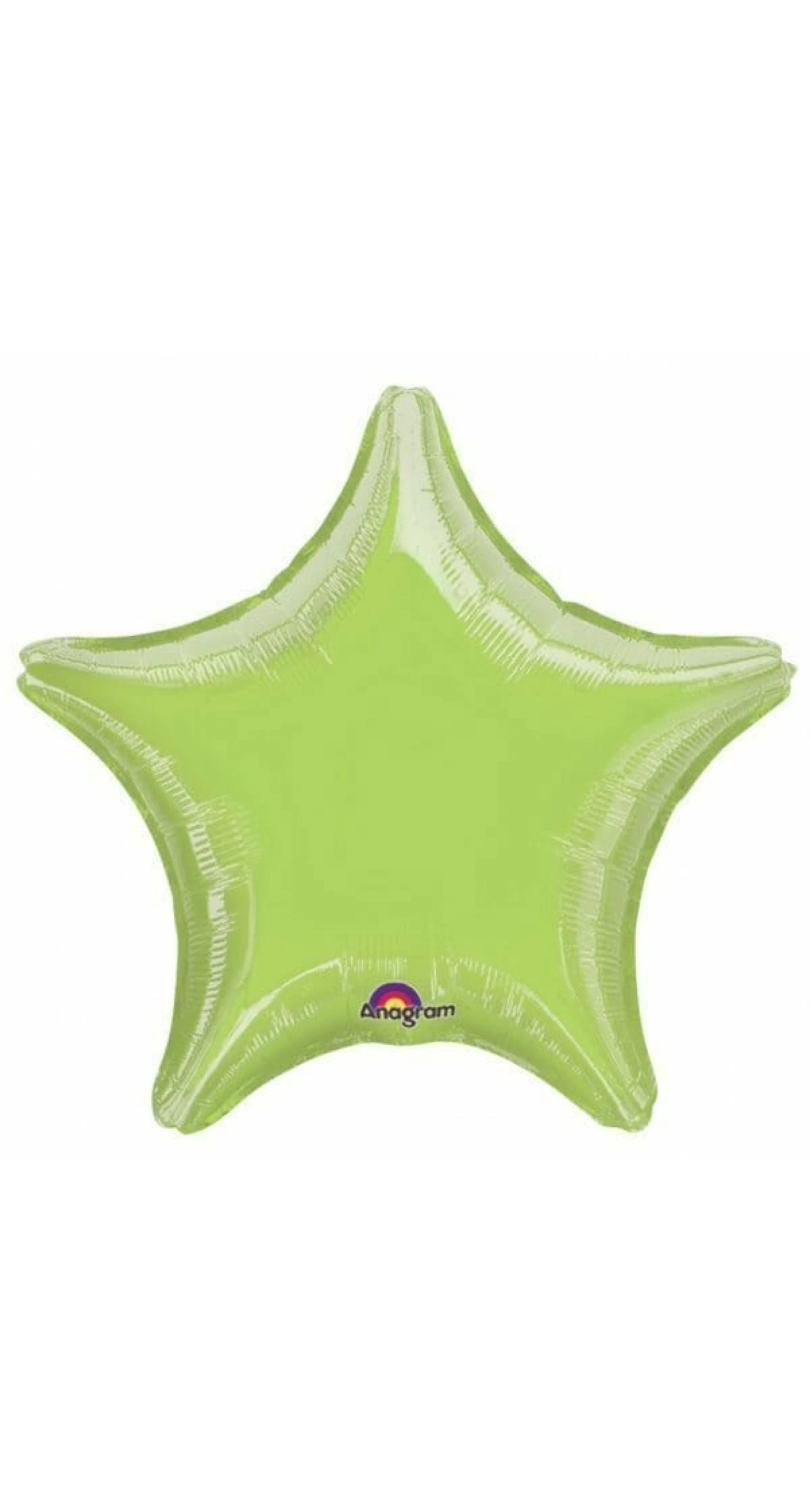 Metallic Lime Green Star Mini Foil Balloon 4" (10cm)