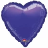 Metallic Purple Heart Foil Balloon 4" (10cm)