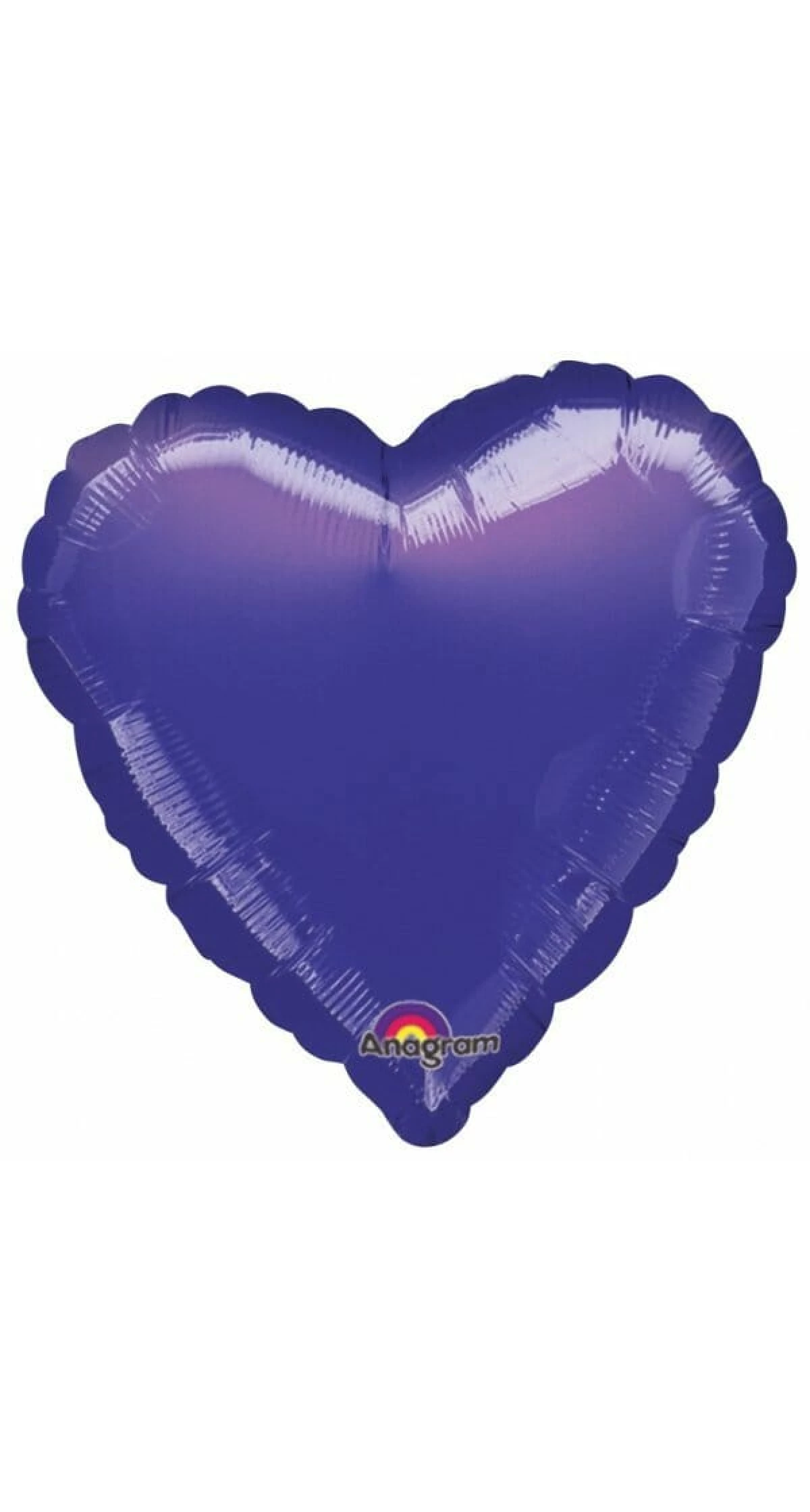 Metallic Purple Heart Foil Balloon 4" (10cm)