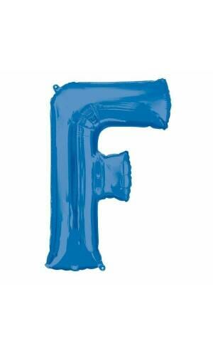 Blue Letter " F " Foil Balloon 34''