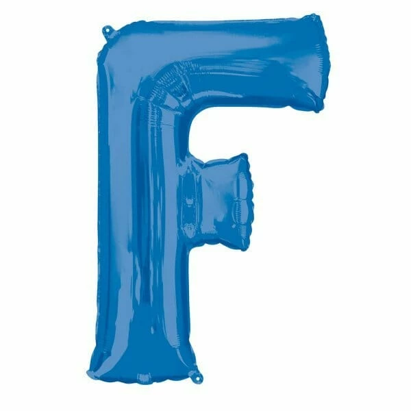 Blue Letter " F " Foil Balloon 34''