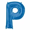 Blue Letter " P " Foil Balloon 34''