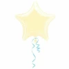 Metallic Pearl Ivory Stars Mini Foil Balloon 4" (10cm)