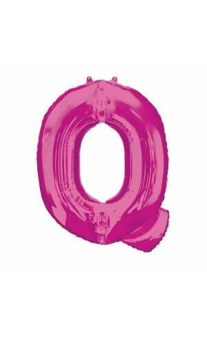 Pink Letter "Q" Foil Balloon 34''