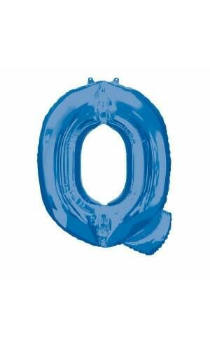 Blue Letter "Q" Foil Balloon 34''