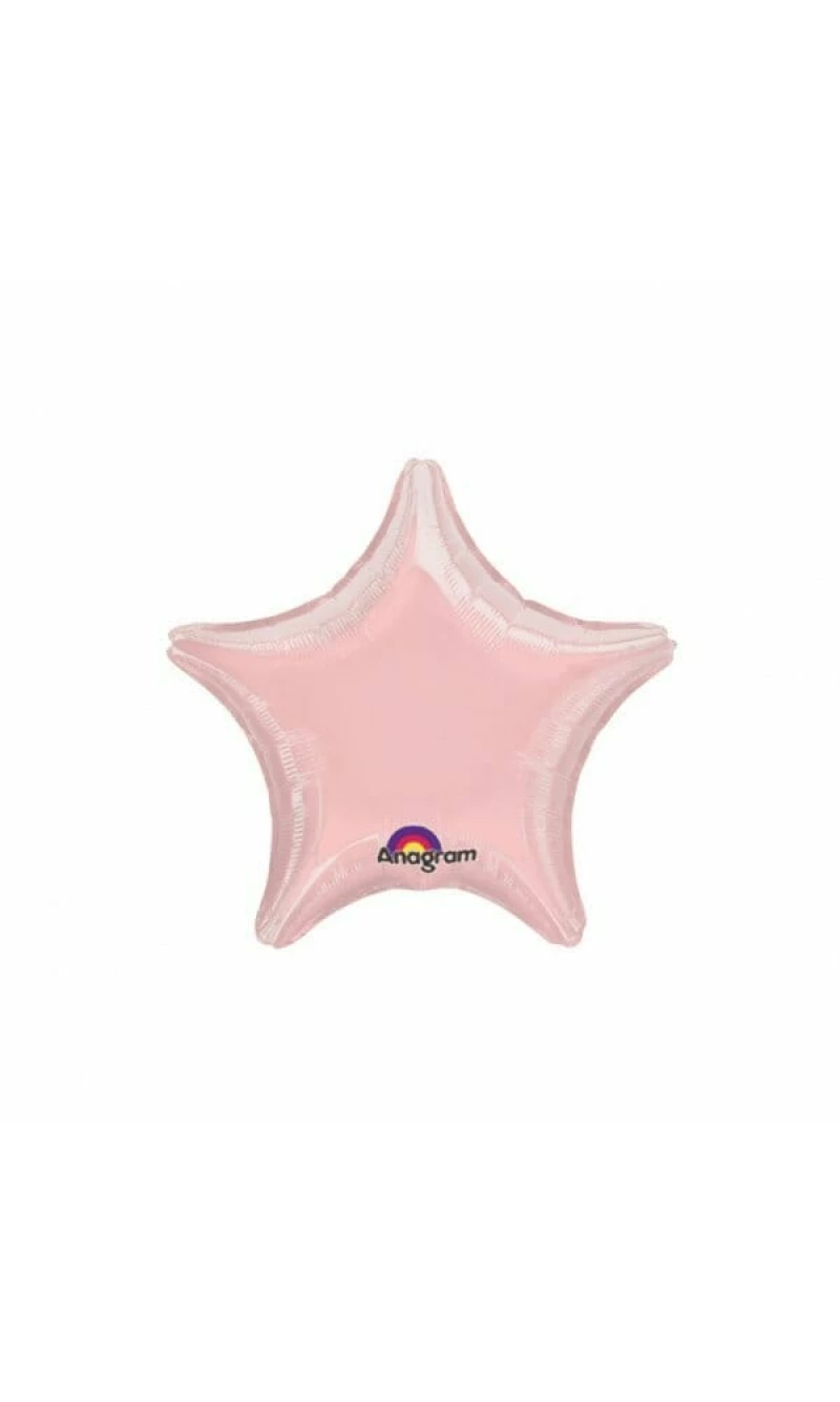 Metallic Pearl Pastel Pink Star Foil Balloon 9" (23cm)