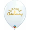 On Your Christening Cross Latex Balloon - 11 Inch