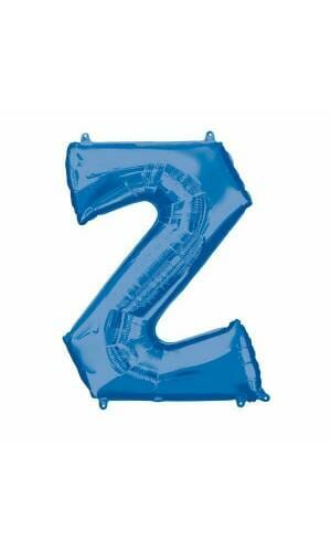 Blue Letter " Z " Foil Balloon 34''