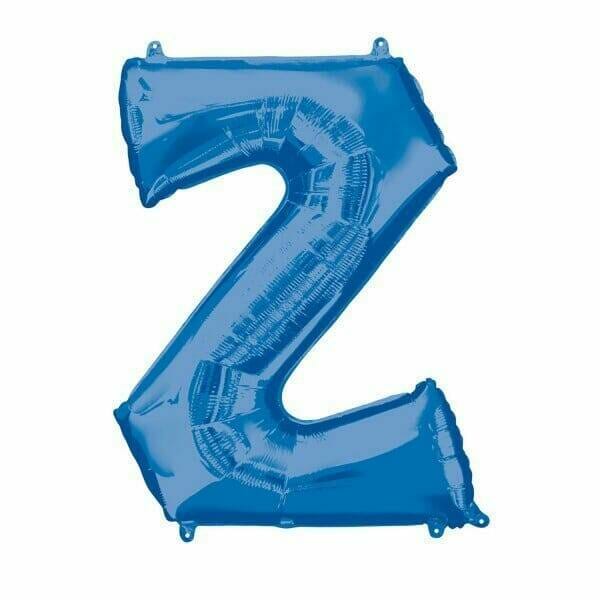 Blue Letter " Z " Foil Balloon 34''