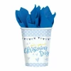 Baby Christening Day Blue Cups 266ml - 8pk
